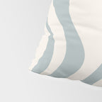Liquid Swirl Abstract Pattern in Light Blue-Gray and Cream Pillow Sham Gallery Image 4