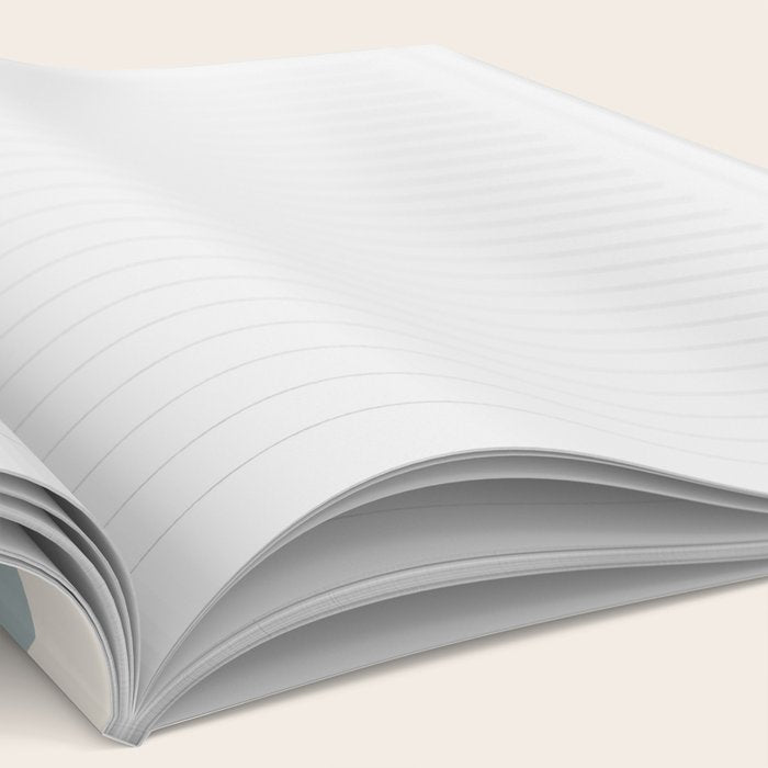 Liquid Swirl Abstract Pattern in Light Blue-Gray and Cream Notebook Gallery Image 2