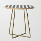 Clovers I Black and White Botanical Pattern Side Table Gallery Image 1