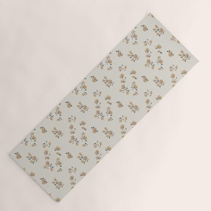 VINTAGE FLORAL NEUTRAL Yoga Mat Gallery Image 1