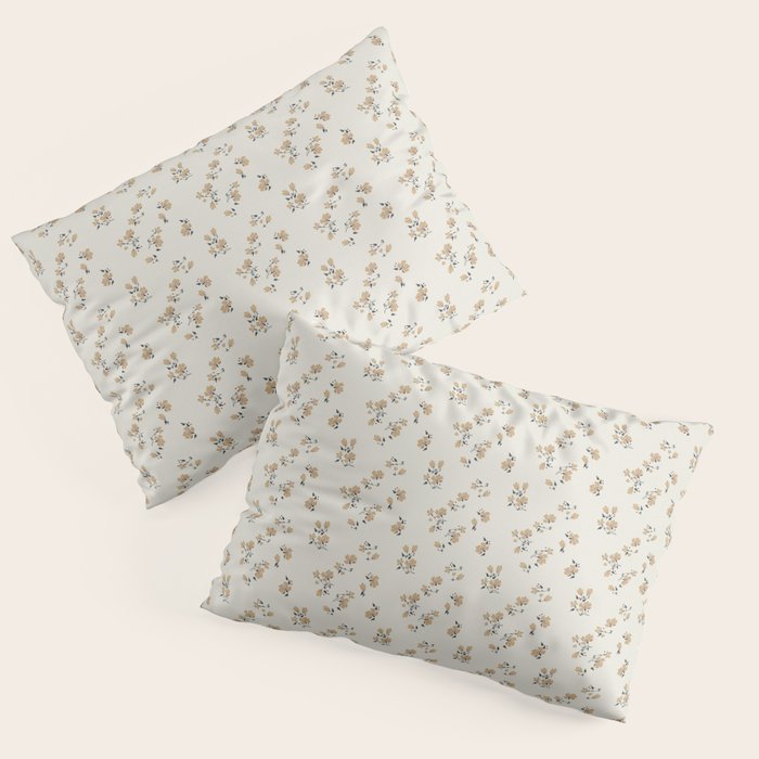 VINTAGE FLORAL NEUTRAL Pillow Sham Gallery Image 1