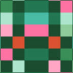 Christmas Checks Pattern - Green Red and Pink Coffee Mug Gallery Image 2