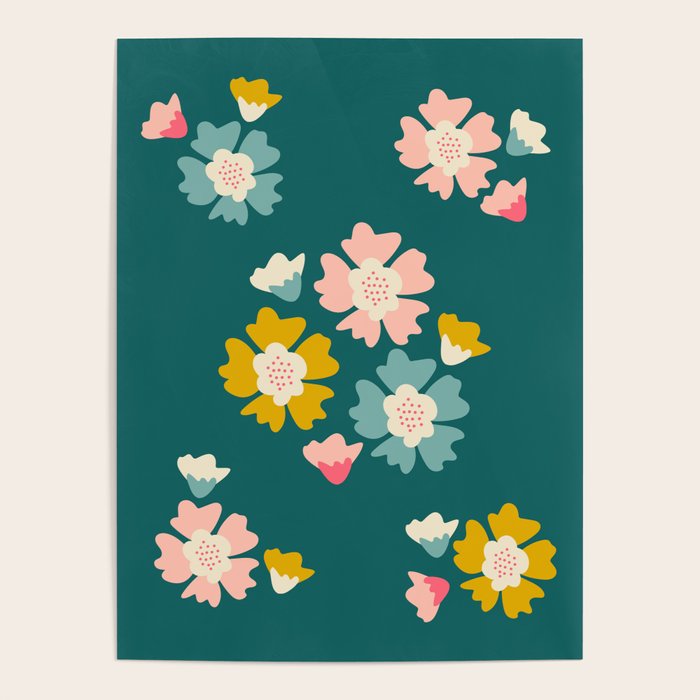 Blooming Flower - Green  Poster Gallery Image 4