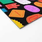 Funny retro sticker quote cartoon pattern Welcome Mat Gallery Image 2
