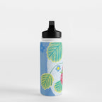 Sweet Strawberry Plant Friends in Sky Blue & Pink Water Bottle Gallery Image 3