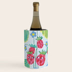 Sweet Strawberry Plant Friends in Sky Blue & Pink Wine Chiller Gallery Image 1