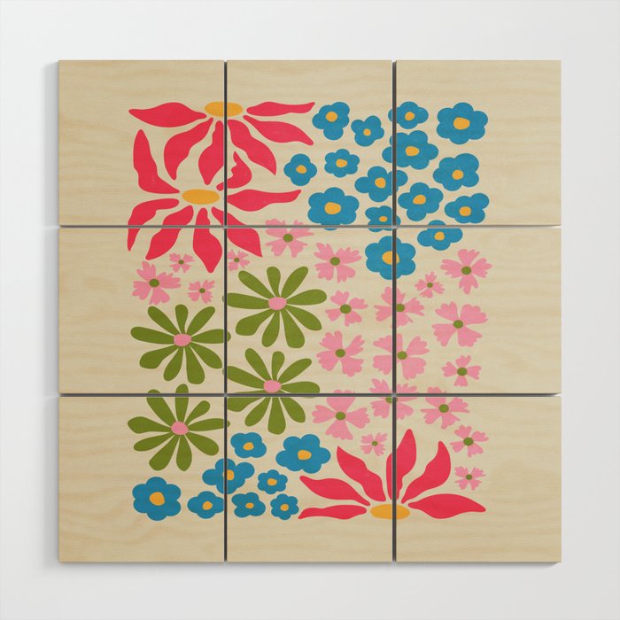 Flower Market 02: Kyoto Wood Wall Art Gallery Image 1