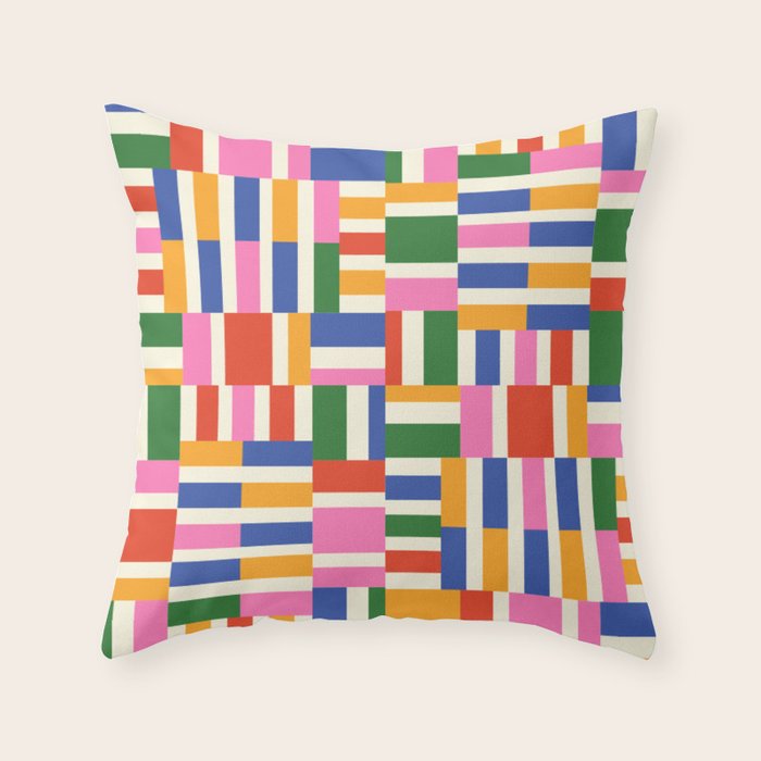 Basket Glitch Throw Pillow Gallery Image 6