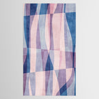 Abstract Lines Blush Pink Blue Pastel Tones Tablecloth Gallery Image 2
