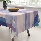 Abstract Lines Blush Pink Blue Pastel Tones Tablecloth Gallery Image 3