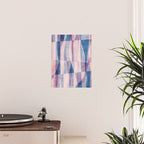 Abstract Lines Blush Pink Blue Pastel Tones Poster Gallery Image 2