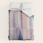 Abstract Lines Blush Pink Blue Pastel Tones Duvet Cover Gallery Image 6