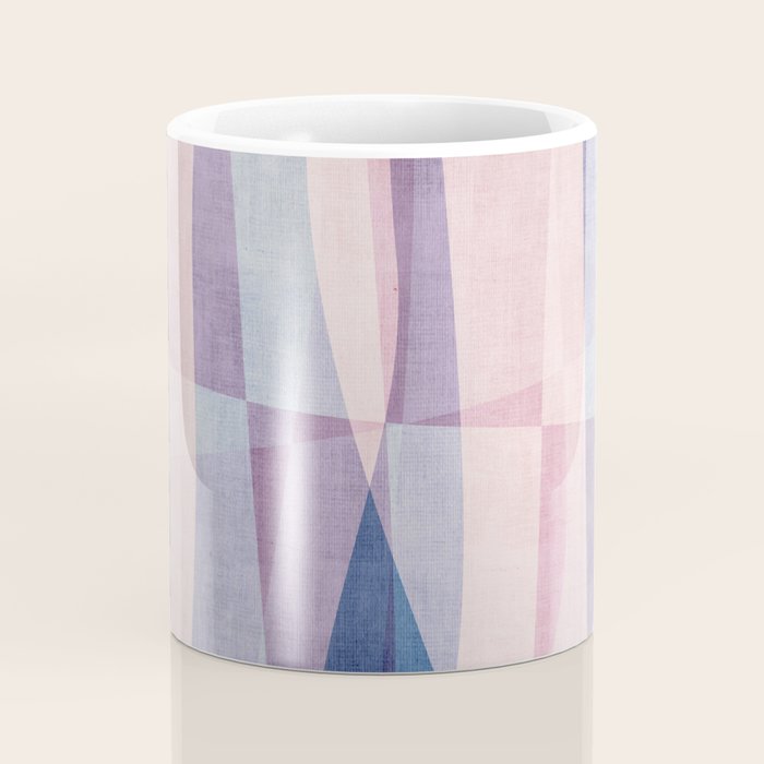 Abstract Lines Blush Pink Blue Pastel Tones Coffee Mug Gallery Image 4