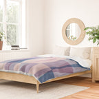 Abstract Lines Blush Pink Blue Pastel Tones Duvet Cover Gallery Image 2