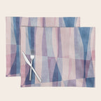 Abstract Lines Blush Pink Blue Pastel Tones Placemat Gallery Image 1