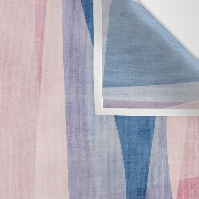 Abstract Lines Blush Pink Blue Pastel Tones Wall Tapestry Gallery Image 3
