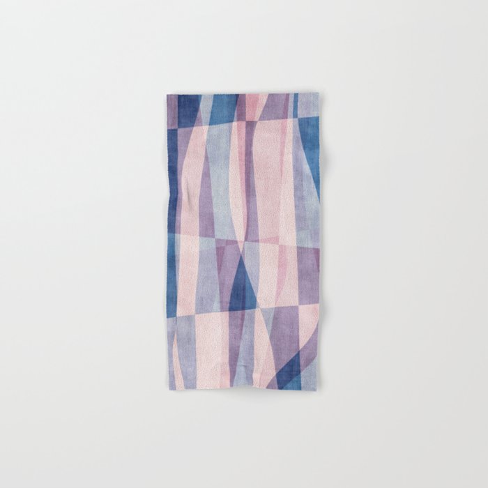 Abstract Lines Blush Pink Blue Pastel Tones Bath Towel Gallery Image 1