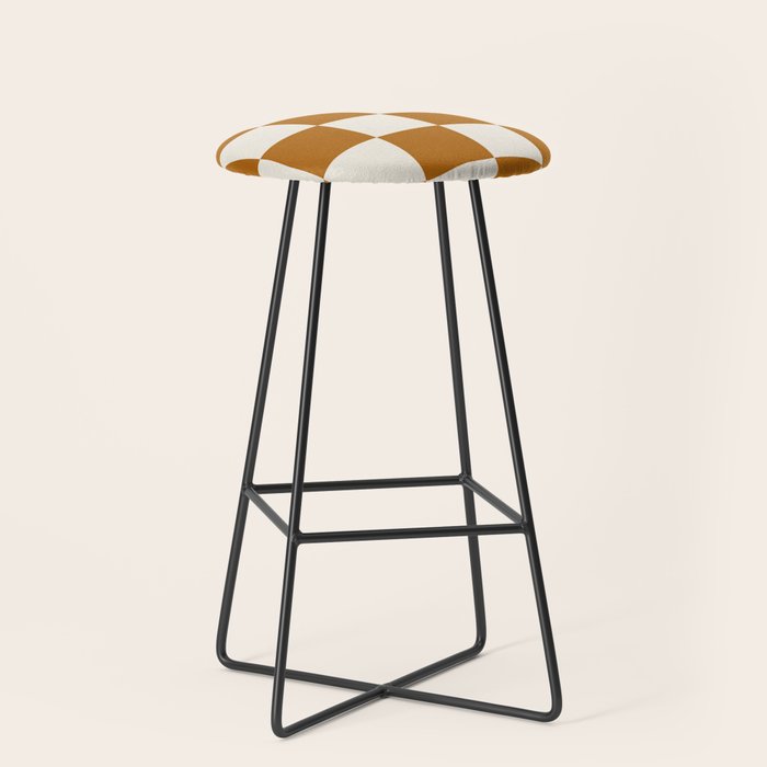 Checkered (Golden Cream) Stool Gallery Image 1