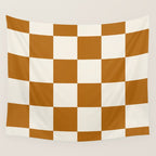 Checkered (Golden Cream) Wall Tapestry Gallery Image 4