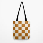 Checkered (Golden Cream) Tote Bag Gallery Image 2