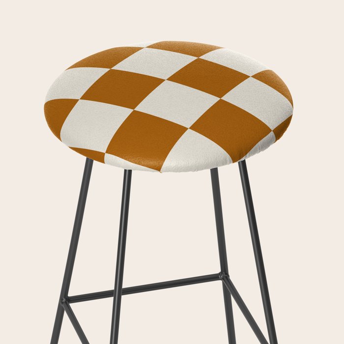 Checkered (Golden Cream) Stool Gallery Image 2