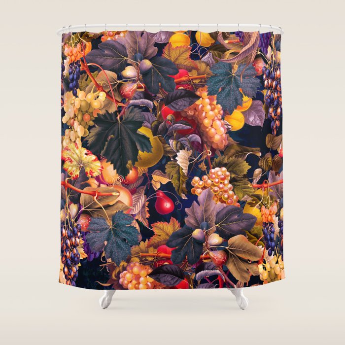 Vintage Fruit Pattern VI Shower Curtain Gallery Image 1