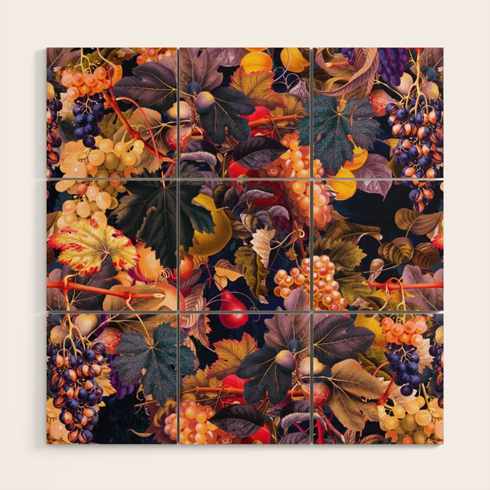 Vintage Fruit Pattern VI Wood Wall Art Gallery Image 1