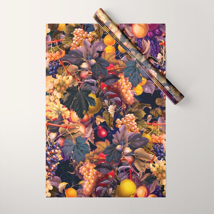Vintage Fruit Pattern VI Wrapping Paper Gallery Image 1