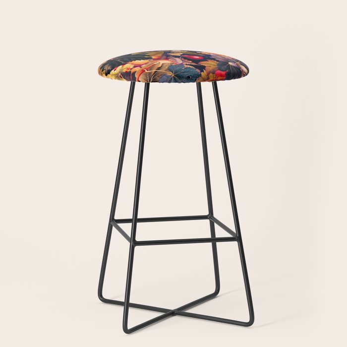 Vintage Fruit Pattern VI Stool Gallery Image 1