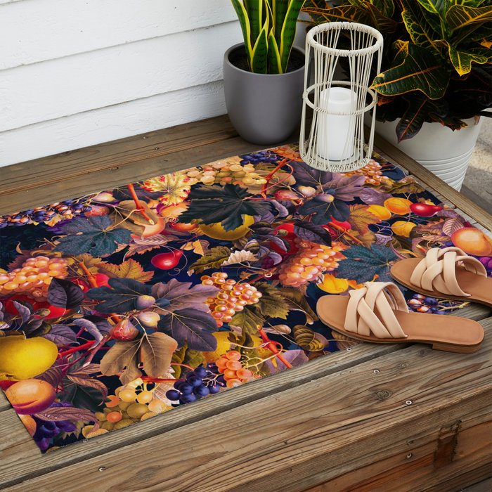 Vintage Fruit Pattern VI Outdoor Rug Gallery Image 2