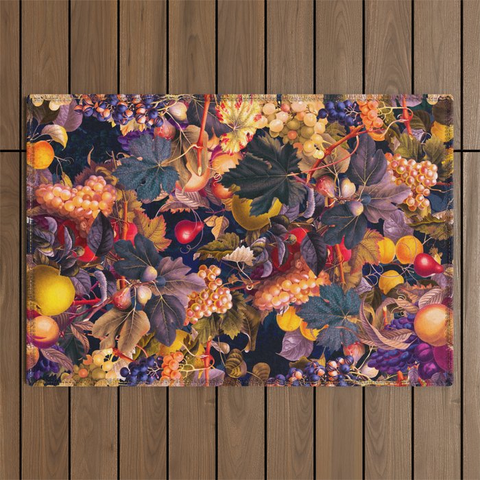 Vintage Fruit Pattern VI Outdoor Rug Gallery Image 1