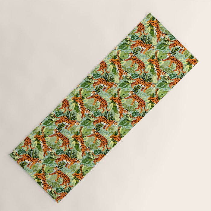Bright Bengal Tiger Jungle Yoga Mat Gallery Image 1