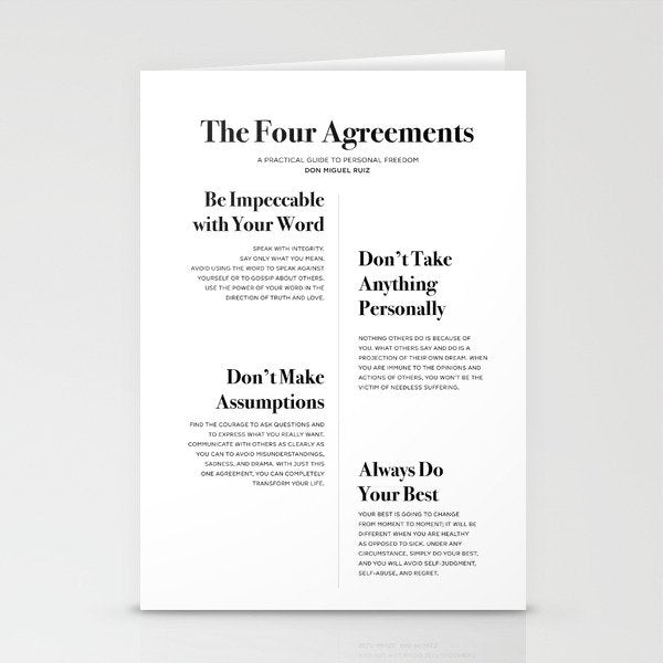 The Four Agreements Stationery Card Gallery Image 2
