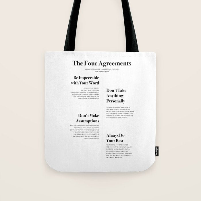 The Four Agreements Tote Bag Gallery Image 1