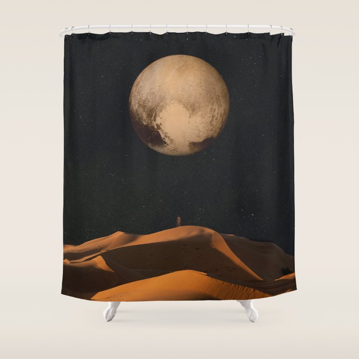 a Golden space glimpse Shower Curtain Gallery Image 1