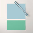 Juniper Color Block Blue and Green Wrapping Paper Gallery Image 1