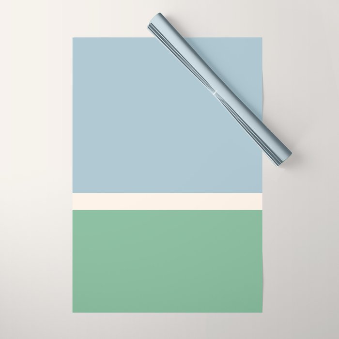 Juniper Color Block Blue and Green Wrapping Paper Gallery Image 1