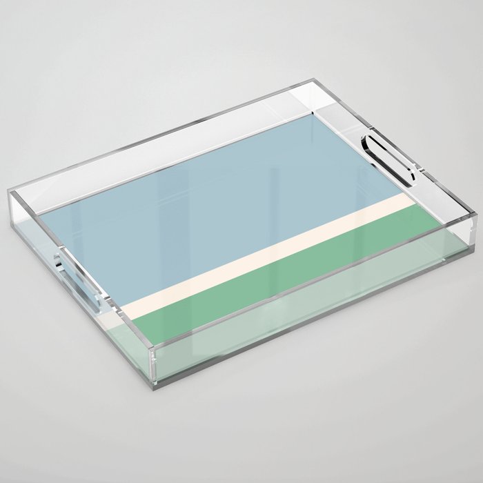 Juniper Color Block Blue and Green Acrylic Tray Gallery Image 1