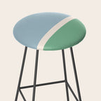 Juniper Color Block Blue and Green Stool Gallery Image 2