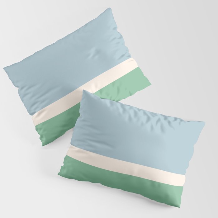 Juniper Color Block Blue and Green Pillow Sham Gallery Image 1