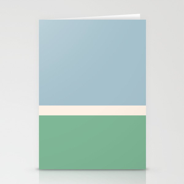 Juniper Color Block Blue and Green Stationery Card Gallery Image 1