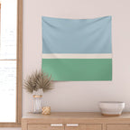 Juniper Color Block Blue and Green Wall Tapestry Gallery Image 2