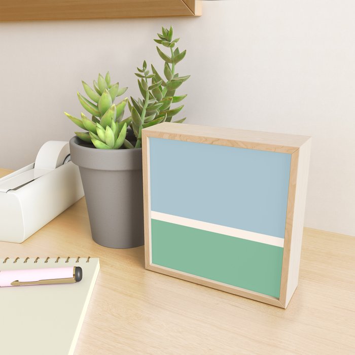 Juniper Color Block Blue and Green Mini Art Print Gallery Image 2