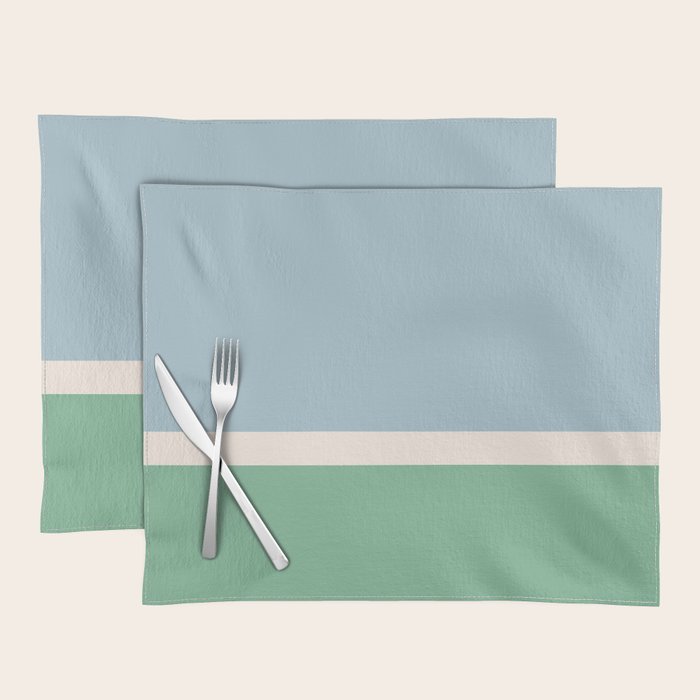 Juniper Color Block Blue and Green Placemat Gallery Image 1