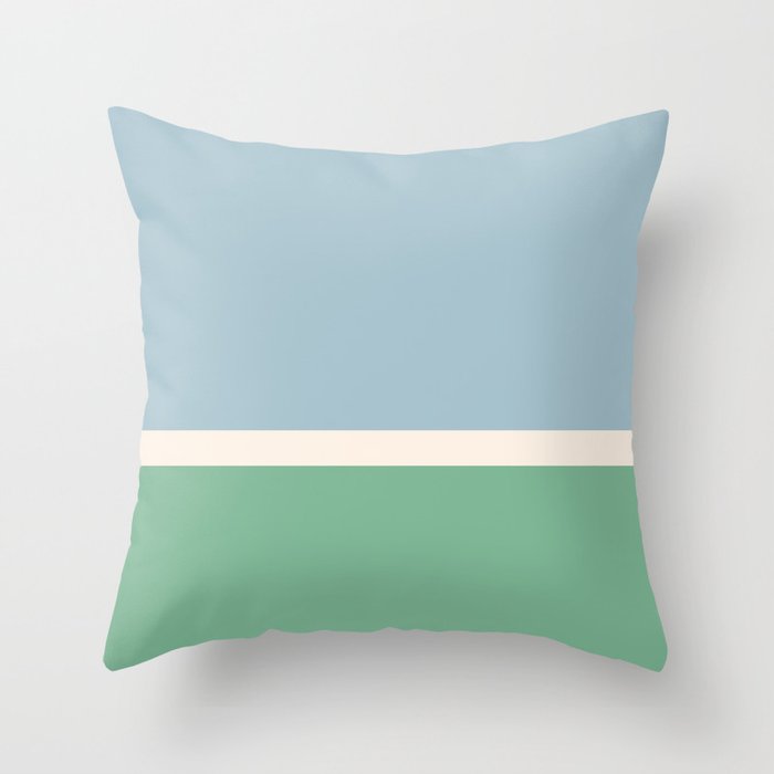 Juniper Color Block Blue and Green Throw Pillow Gallery Image 6