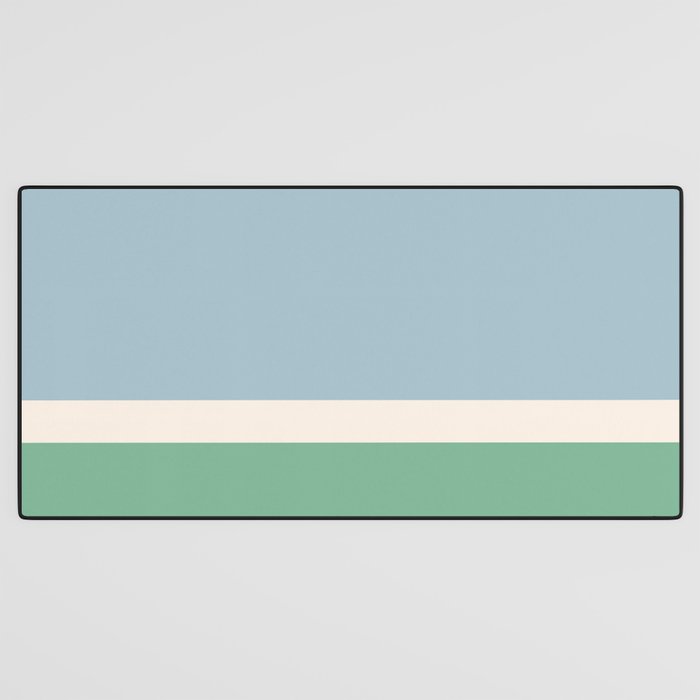 Juniper Color Block Blue and Green Desk Mat Gallery Image 3