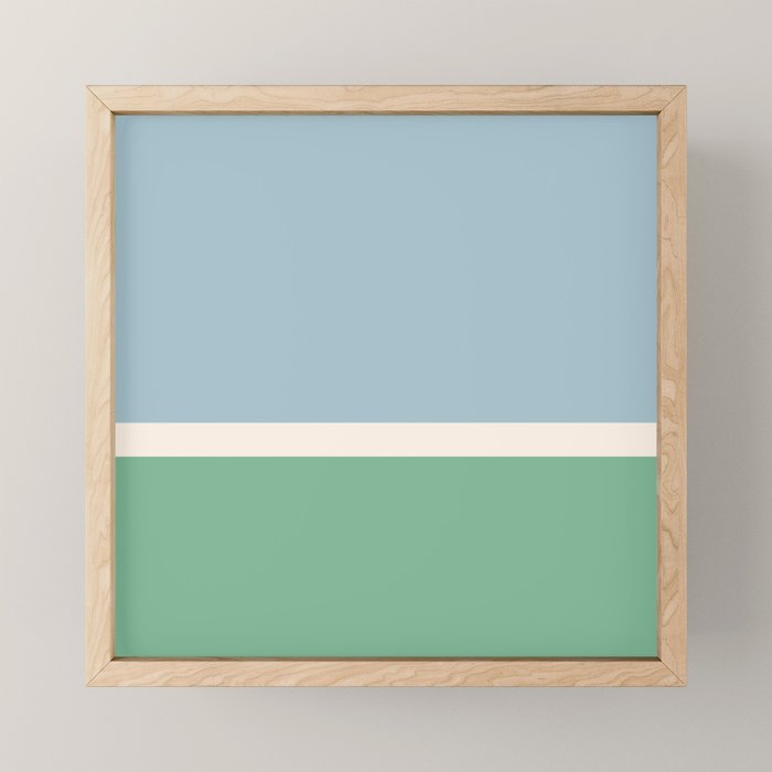 Juniper Color Block Blue and Green Mini Art Print Gallery Image 1