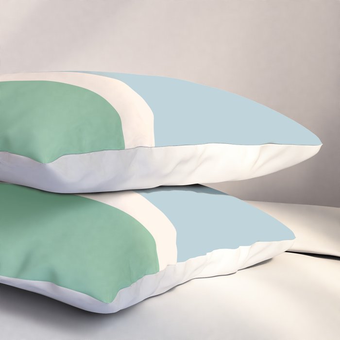 Juniper Color Block Blue and Green Pillow Sham Gallery Image 3