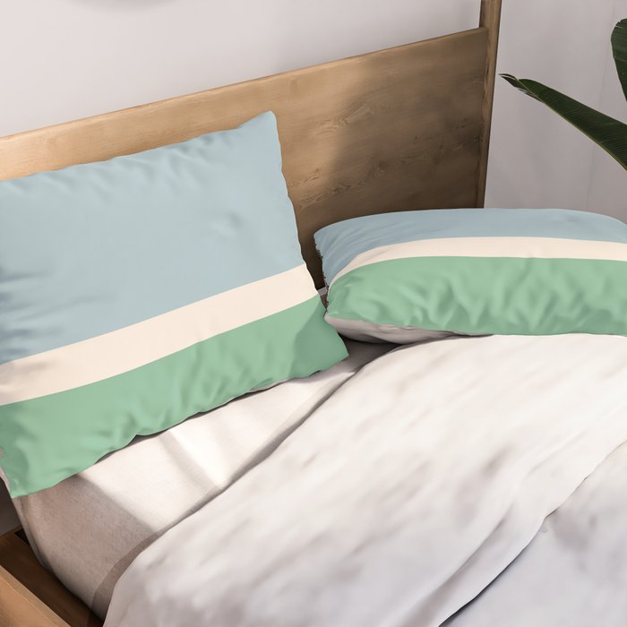 Juniper Color Block Blue and Green Pillow Sham Gallery Image 2