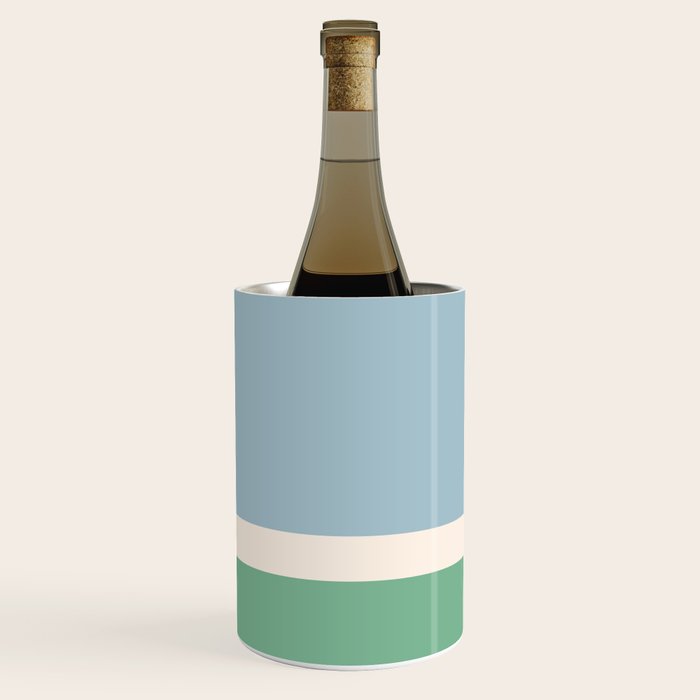 Juniper Color Block Blue and Green Wine Chiller Gallery Image 1